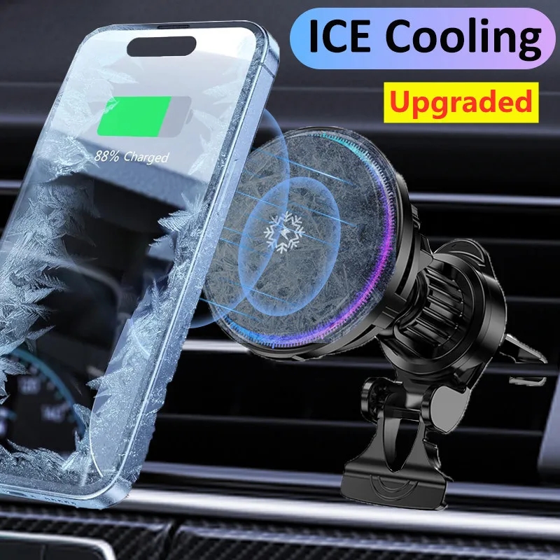 Wireless Car Charger Mount Fast Charging - Cargador de coche inalámbrico magnético con