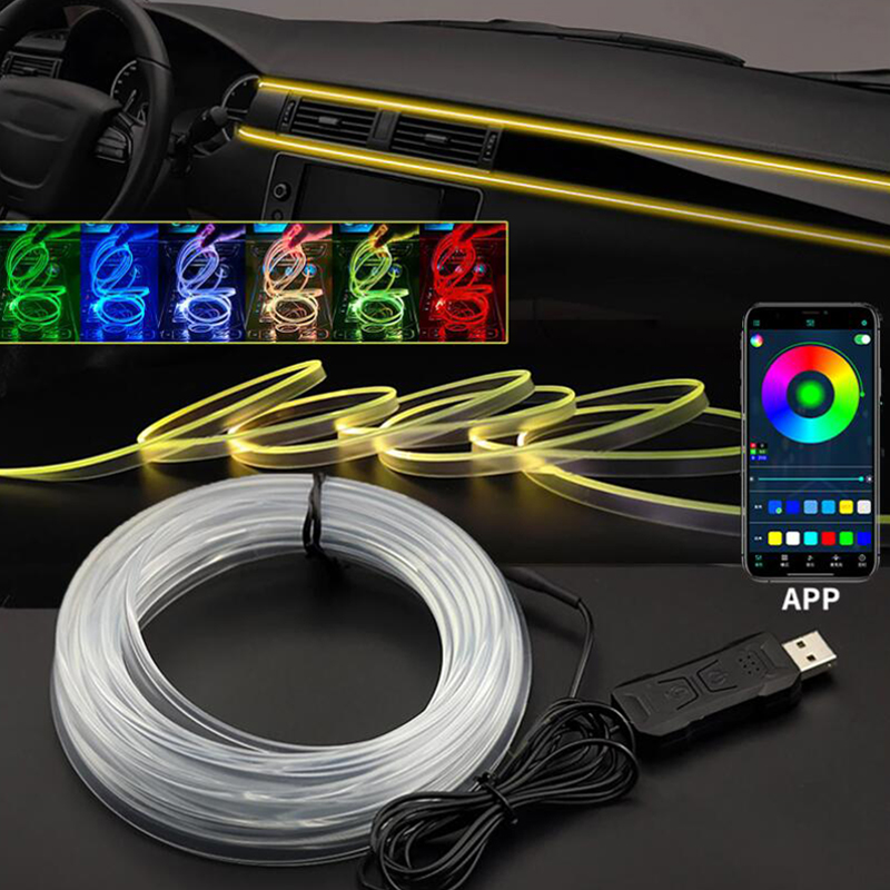 Led Ambient Interior Car Lights App Control - Luz de ambiente Interior de coche,