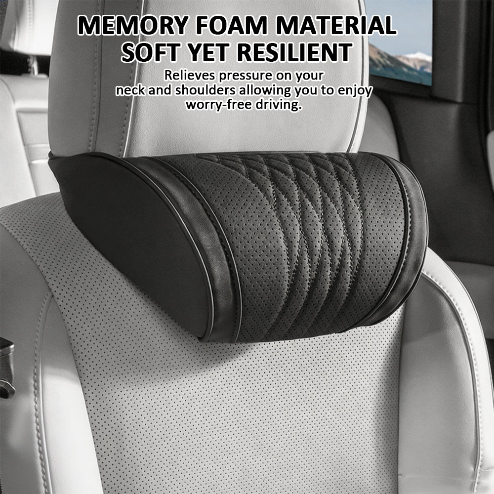 Memory Foam Car Neck Pillow Lumbar Support - Cojín de Espuma Viscoelástica de Lujo