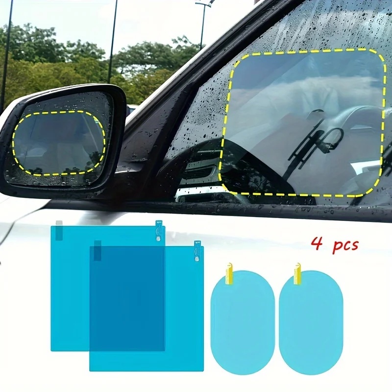 Anti Glare Car Rearview Mirror Film - 4 piezas de película protectora para
