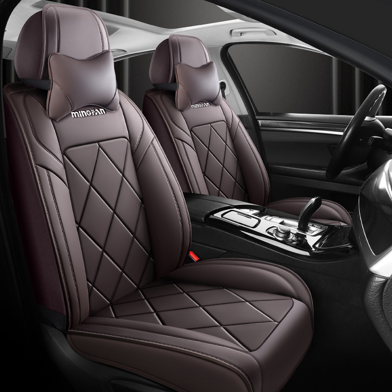 Leather Car Seat Covers Full Set Universal - Fundas universales cómodas para asientos de