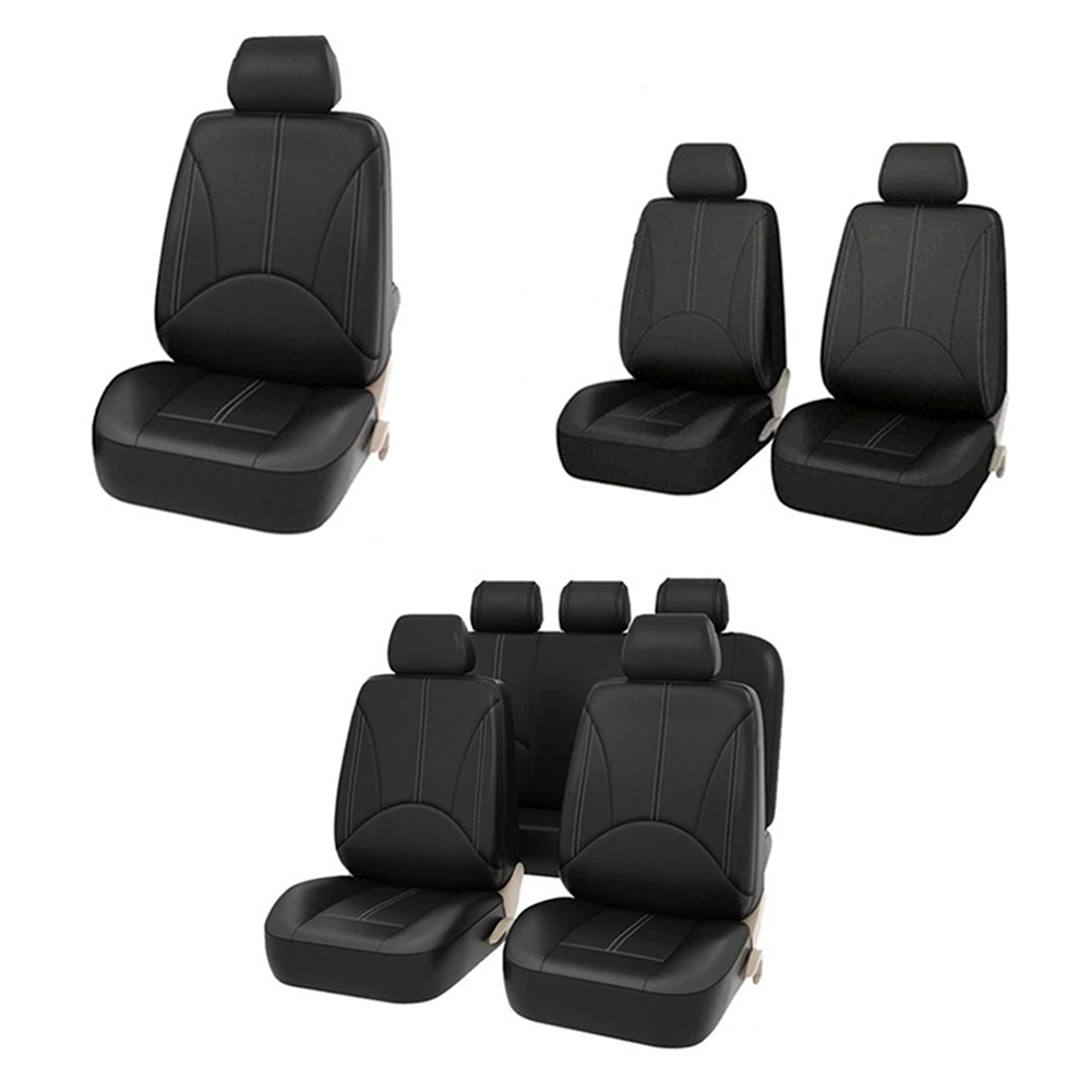 Leather Car Seat Covers Full Set Universal - Asiento de coche de cuero PU