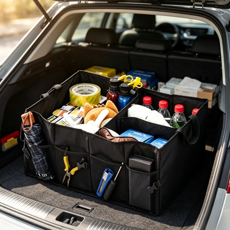 Car Trunk Organizer Foldable Storage Box - Caja de Almacenamiento Plegable de Gran