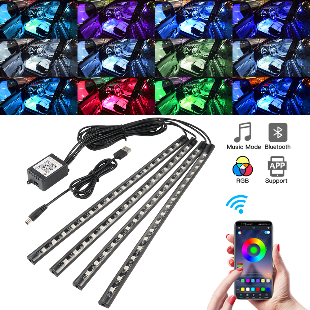 Led Ambient Interior Car Lights App Control - Luz LED de neón para Interior