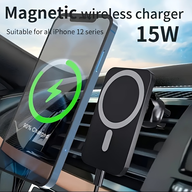 Wireless Car Charger Mount Fast Charging - Cargador Inalámbrico Magnético para Auto de