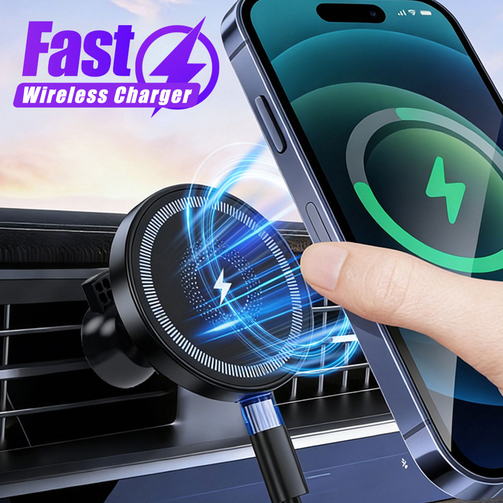 Soporte Magnético Inalámbrico  - Wireless Car Charger Mount Fast Charging reseña y precio