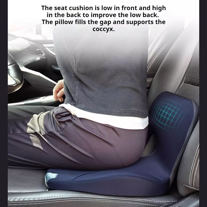 Asiento principal del conducto - Memory Foam Car Neck Pillow Lumbar Support reseña y precio