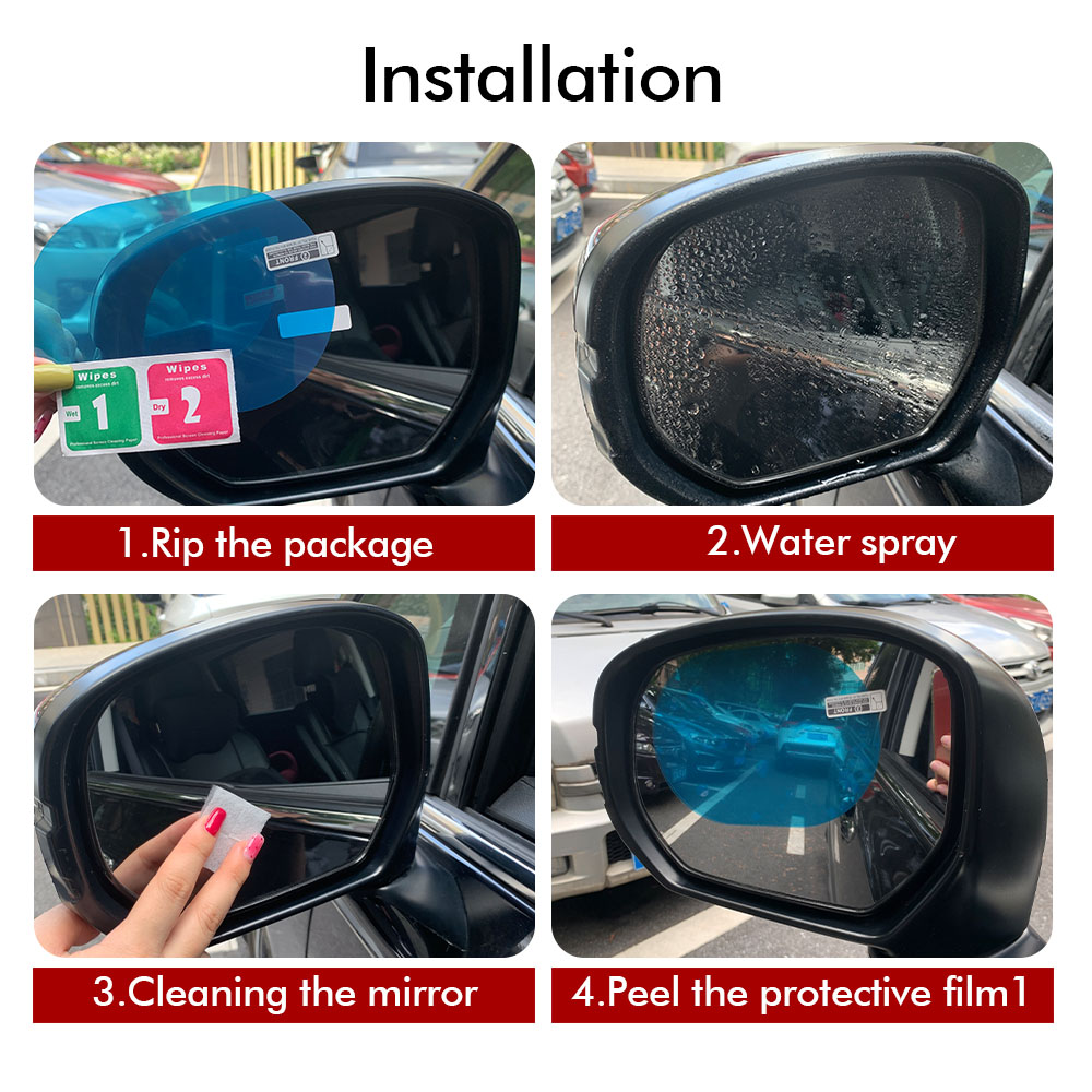 Película impermeable para espe - Anti Glare Car Rearview Mirror Film reseña y precio