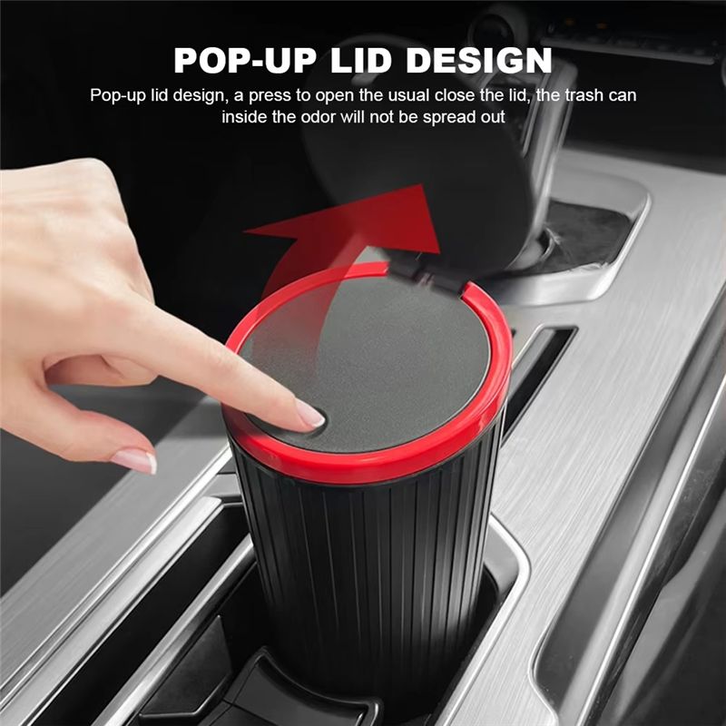 Cubo de basura para coche tipo - Waterproof Car Trash Can With Lid reseña y precio