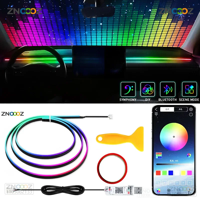 ZNOOOZ-luces LED de ambiente p - Led Ambient Interior Car Lights App Control reseña y precio