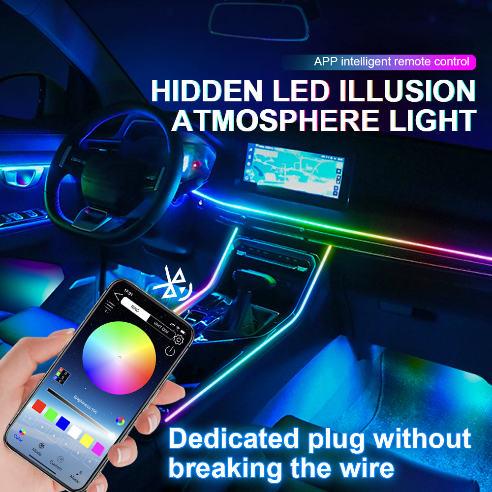 Luz ambiental LED RGB 6/10/14/ - Led Ambient Interior Car Lights App Control reseña y precio