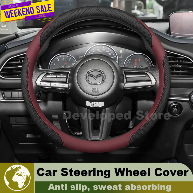 Funda de Cuero para Volante de - Car Steering Wheel Cover Anti Slip Breathable reseña y precio