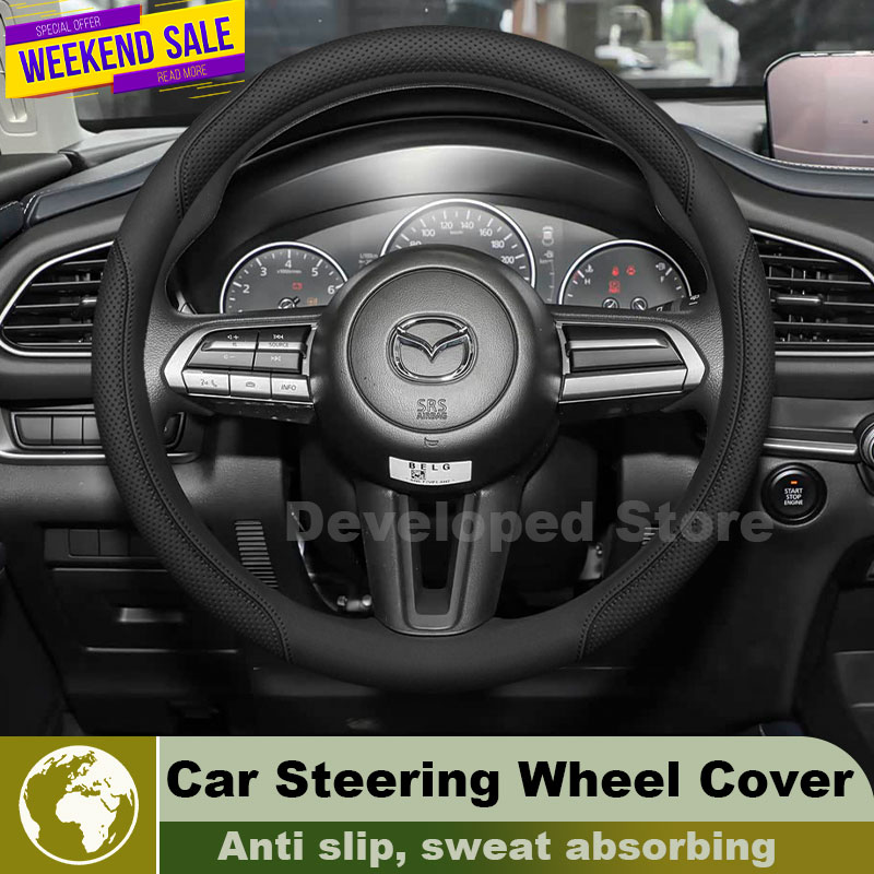 Funda de Cuero para Volante de - Car Steering Wheel Cover Anti Slip Breathable reseña y precio