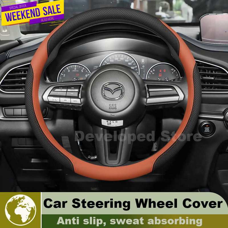 Funda de Cuero para Volante de - Car Steering Wheel Cover Anti Slip Breathable reseña y precio