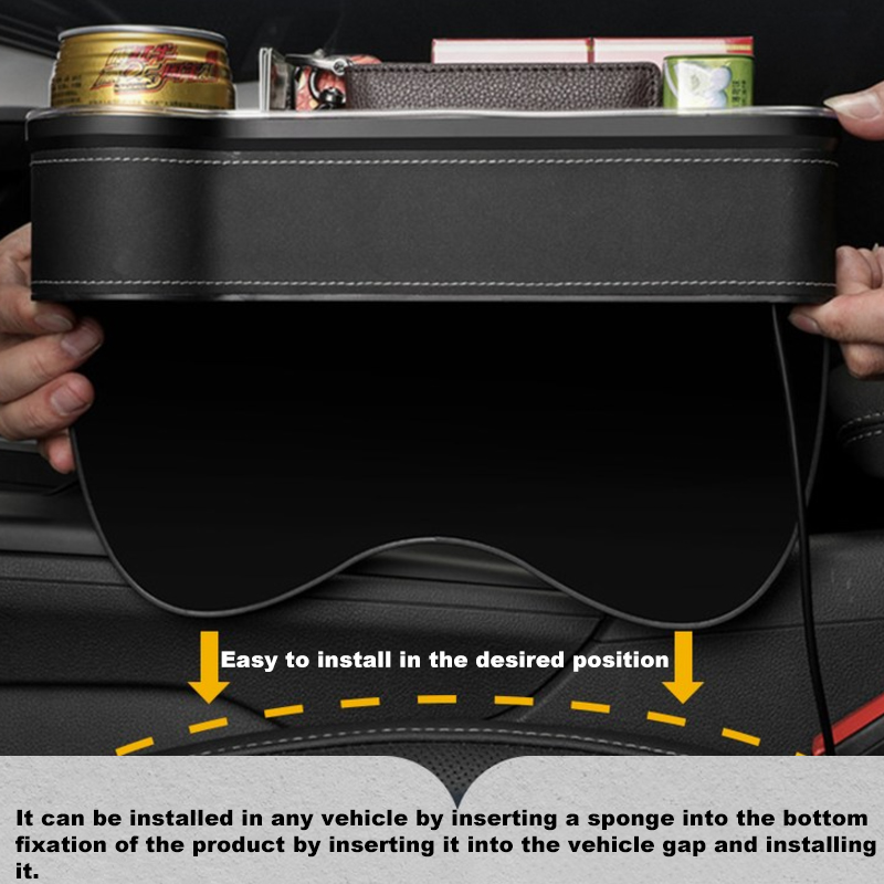 Caja de almacenamiento para he - Seat Gap Filler Organizer With Usb Charger reseña y precio