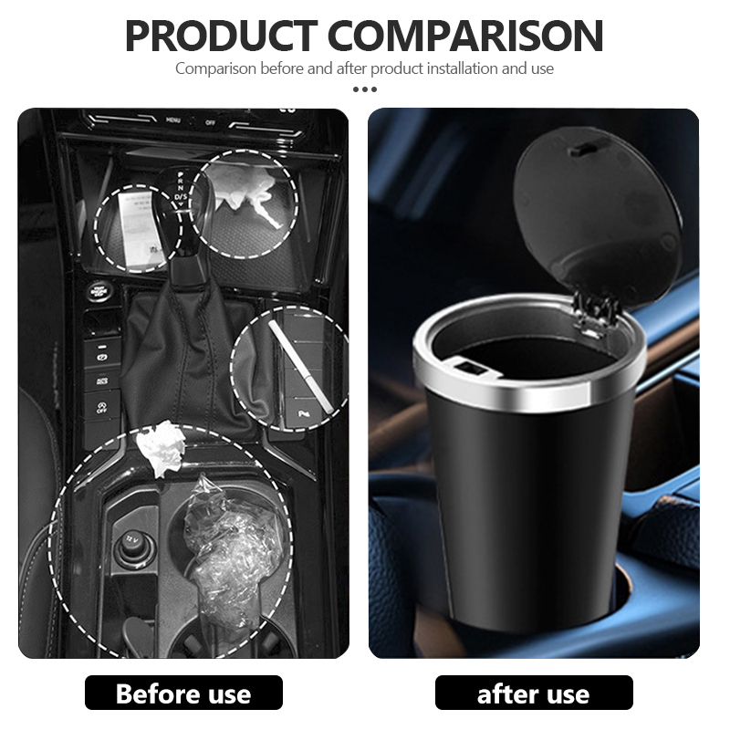 Mini contenedor de basura para - Waterproof Car Trash Can With Lid reseña y precio