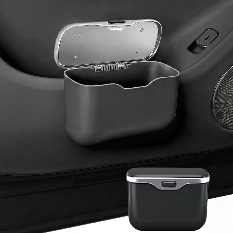 Bote de basura para coche con  - Waterproof Car Trash Can With Lid reseña y precio