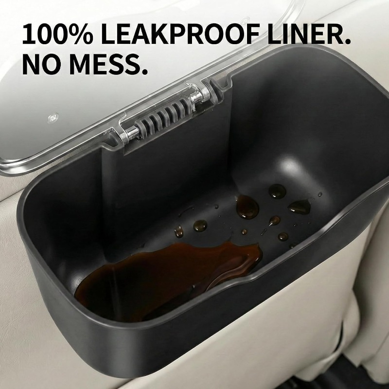 Bote de basura para coche con  - Waterproof Car Trash Can With Lid reseña y precio