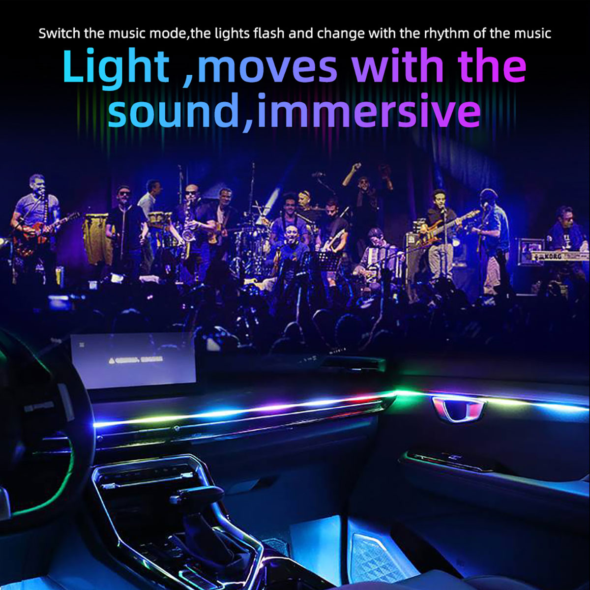 Luces Led ambientales 6/10 en  - Led Ambient Interior Car Lights App Control reseña y precio