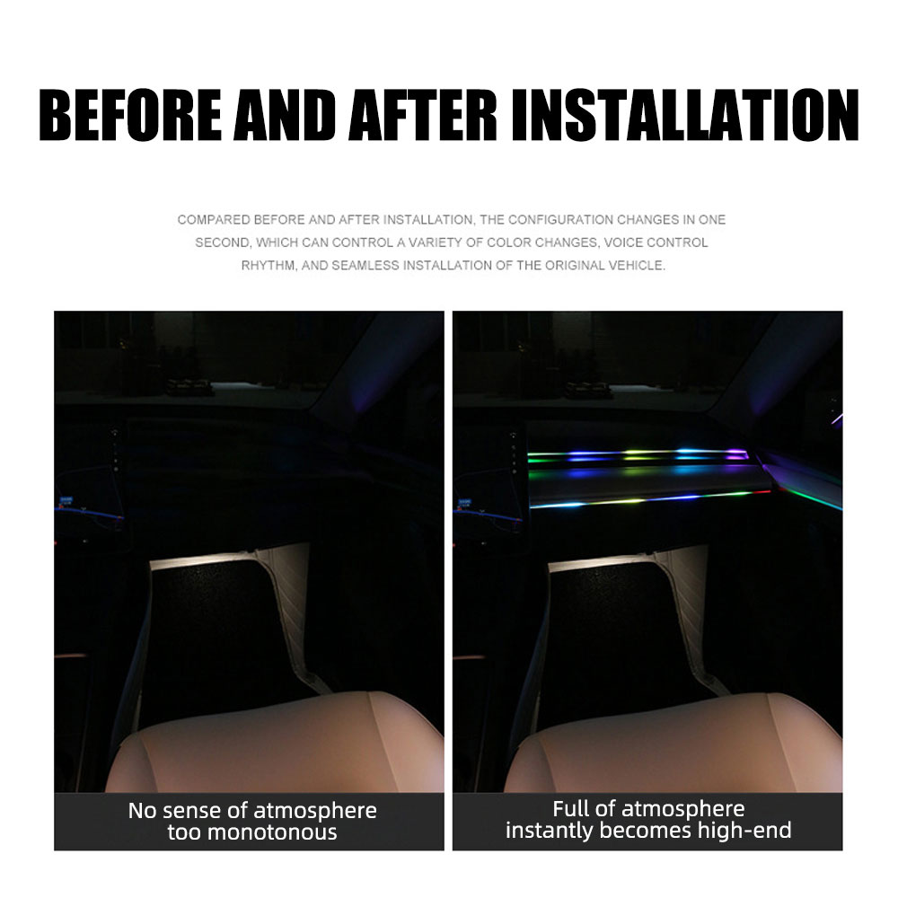 Luces Led ambientales 6/10 en  - Led Ambient Interior Car Lights App Control reseña y precio