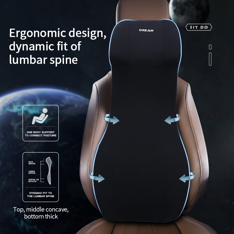 Reposacabezas de espuma viscoe - Memory Foam Car Neck Pillow Lumbar Support reseña y precio