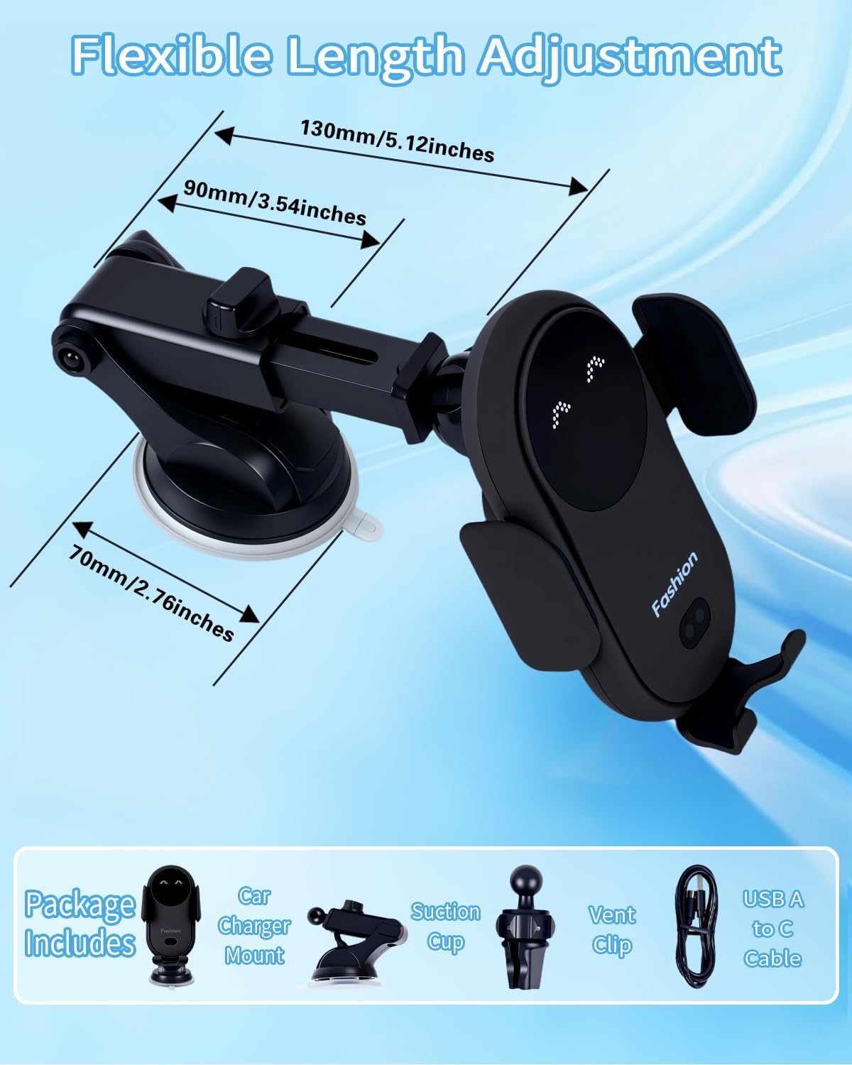 Soporte de Carga Inalámbrica R - Wireless Car Charger Mount Fast Charging reseña y precio