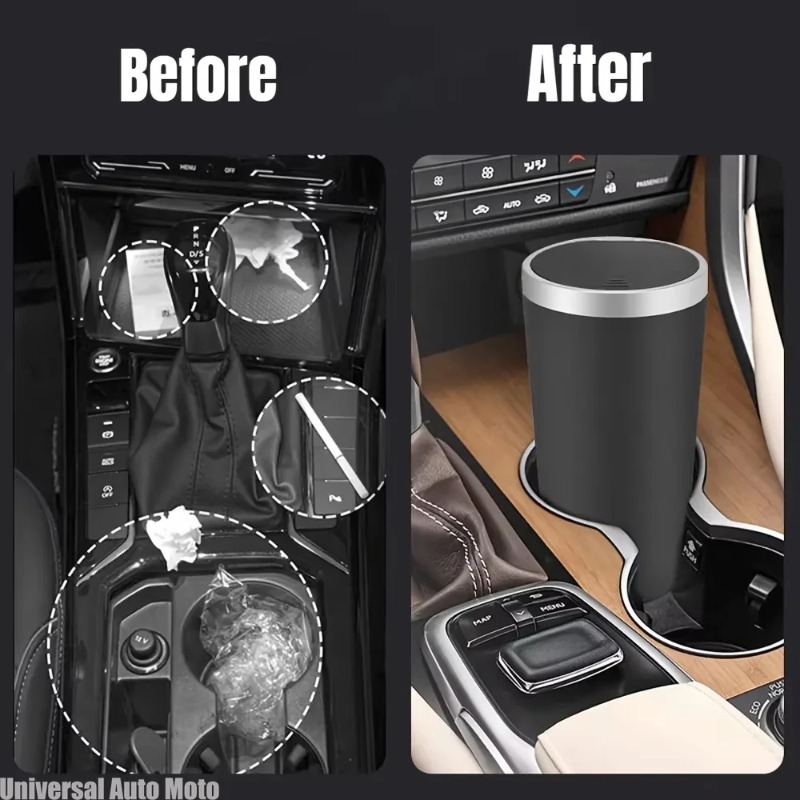 Mini basurero para coche de AB - Waterproof Car Trash Can With Lid reseña y precio