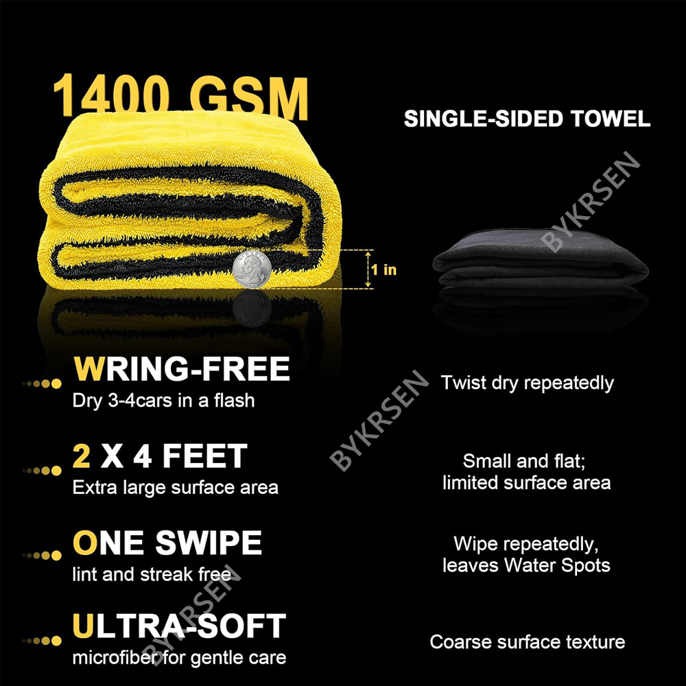 Toalla de microfibra extragran - Microfiber Car Drying Towel Super Absorbent reseña y precio